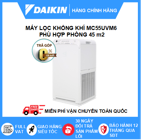 Máy Lọc Không Khí MC55UVM6 - Chính Hãng Daikin - Phòng 45m2