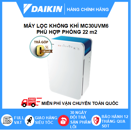 Máy Lọc Không Khí MC30UVM6 - Chính Hãng Daikin - Phòng 22 m2